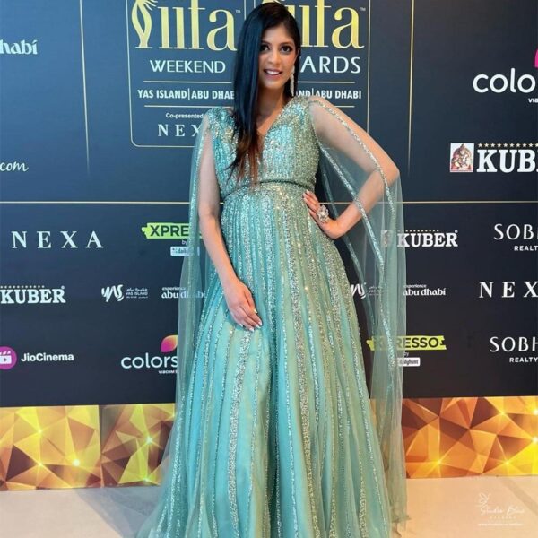Green Full Sequins Gown