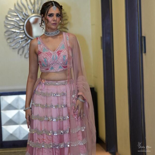Full Mirror Work Lehenga Set - Image 2
