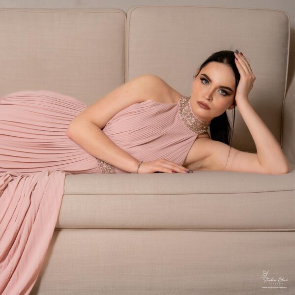 Maxi Dress in Peach - Image 3