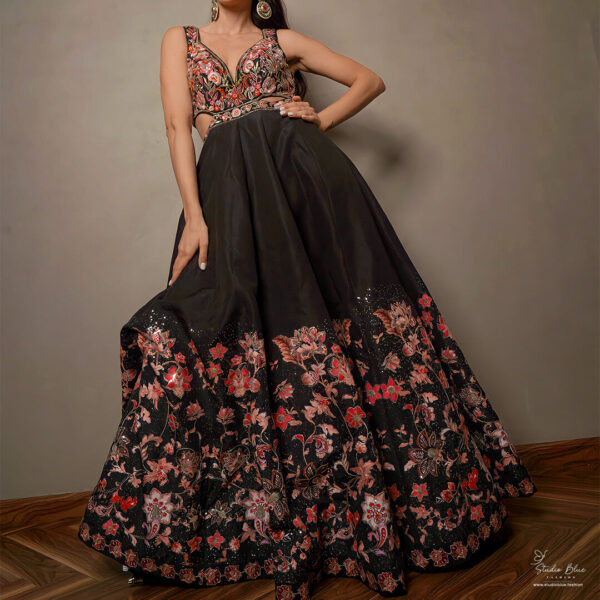 Black Anarkali Dress with Dupatta